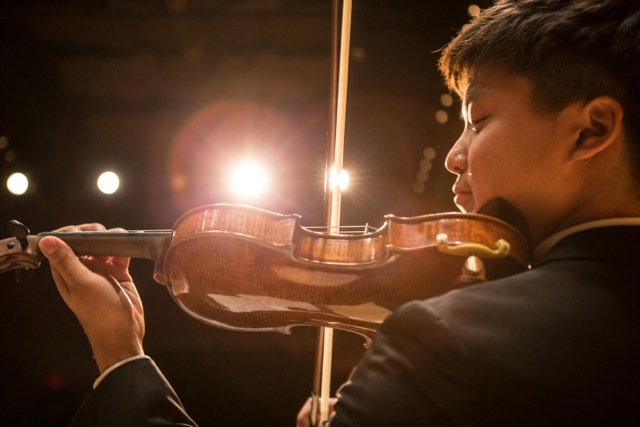 playing music