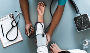 a doctor checking the patient